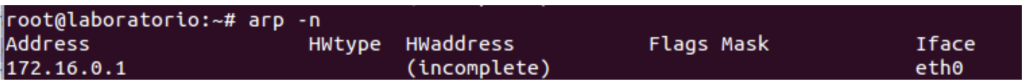 Figure 1.2-16 Broadcast Address Conflict - H1 ARP table – H2 pings H1